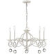 Callie 5 Light 26 inch Country White Chandelier Ceiling Light
