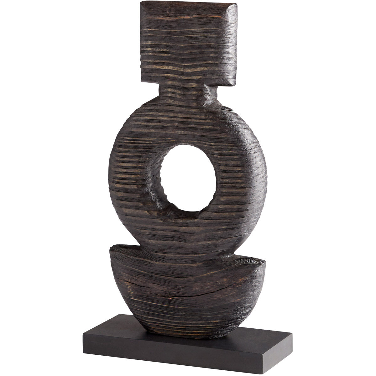 Dark 17 X 9 inch Sculpture, Oval