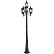 Frontenac 4 Light 93 inch Textured Black Outdoor Post Light