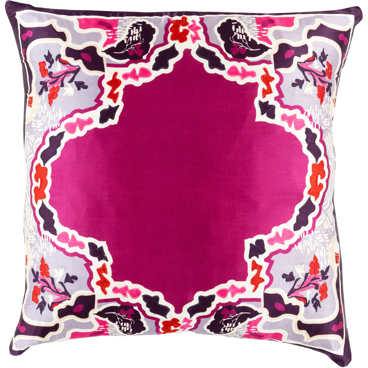 Geisha 20 inch Bright Red, Bright Purple, Bright Pink Pillow Kit