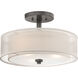Parsons Studio 3 Light 15 inch Smoked Iron Semi Flush Mount Ceiling Light