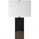 Broma 30 inch 100 watt Brown and Matte Black Table Lamp Portable Light