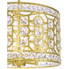 Belinda 4 Light 16 inch Champagne Drum Shade Chandelier Ceiling Light