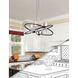 Paloma 4 Light 18 inch Polished Chrome with Matte Black Chandelier Ceiling Light