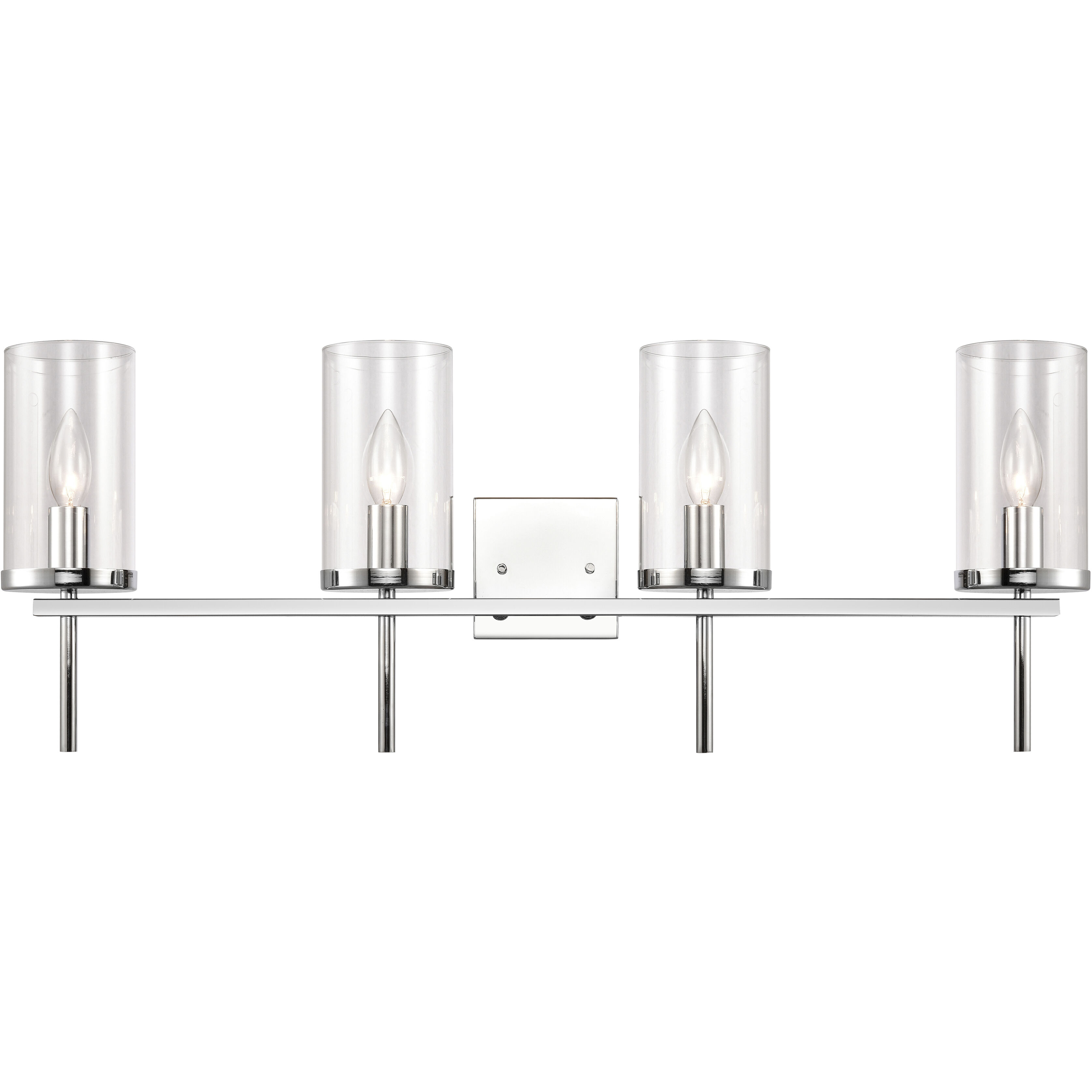 Oakland 4 Light 32.5 inch Chrome Vanity Light Wall Light