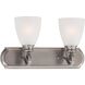 Haven 2 Light 18 inch Satin Pewter Wall Lamp Wall Light