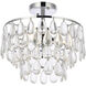 Mila 3 Light 14 inch Chrome Flush Mount Ceiling Light
