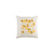 Little Flower 20 X 20 inch Ivory and Mustard Throw Pillow