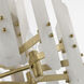 AERIN Bonnington 12 Light 24.25 inch Hand-Rubbed Antique Brass Chandelier Ceiling Light in Alabaster