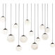 Pisces Linear Pendant Ceiling Light in Black