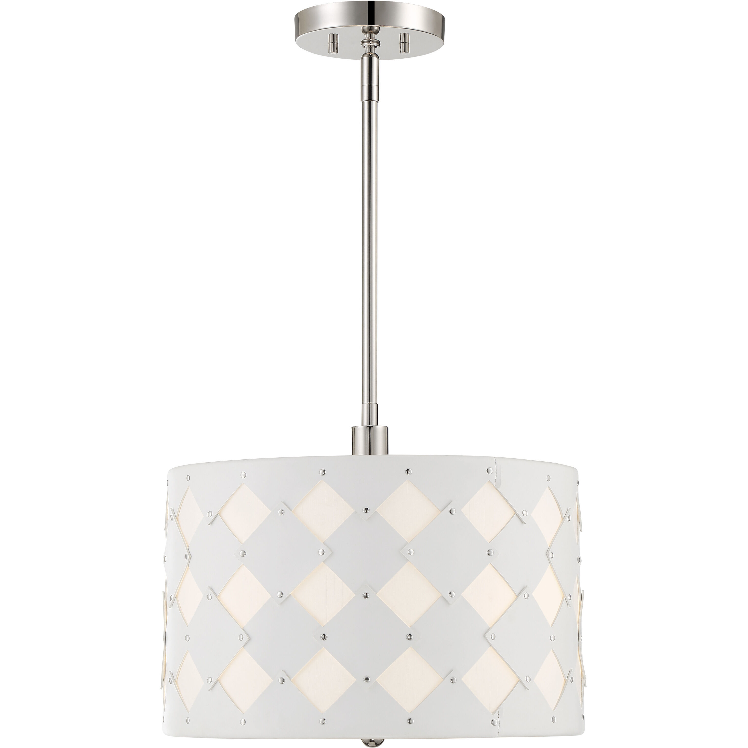 Patchwork 3 Light 16 inch Polished Nickel Pendant Ceiling Light