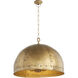Artisan Series 3 Light 23.75 inch Artisan's Brass Pendant Ceiling Light