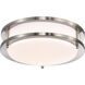 Glamour LED 10 inch Brushed Nickel Flush Mount Ceiling Light