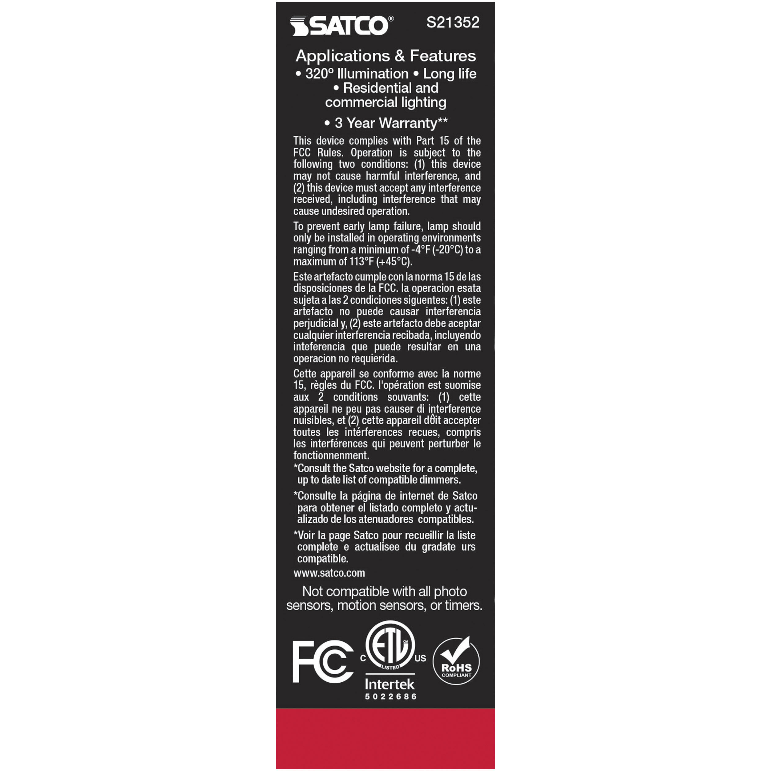 Lumos LED Medium Medium 8.00 watt 2700K LED Filament 