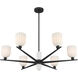 Collier 6 Light 40 inch Matte Black Chandelier Ceiling Light