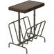 Sonora 26 X 17 inch Burnished Brushed Iron and Distressed Warm Walnut Magazine Side Table