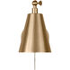 Drae LED 8.13 inch Satin Brass Task Sconce Wall Light