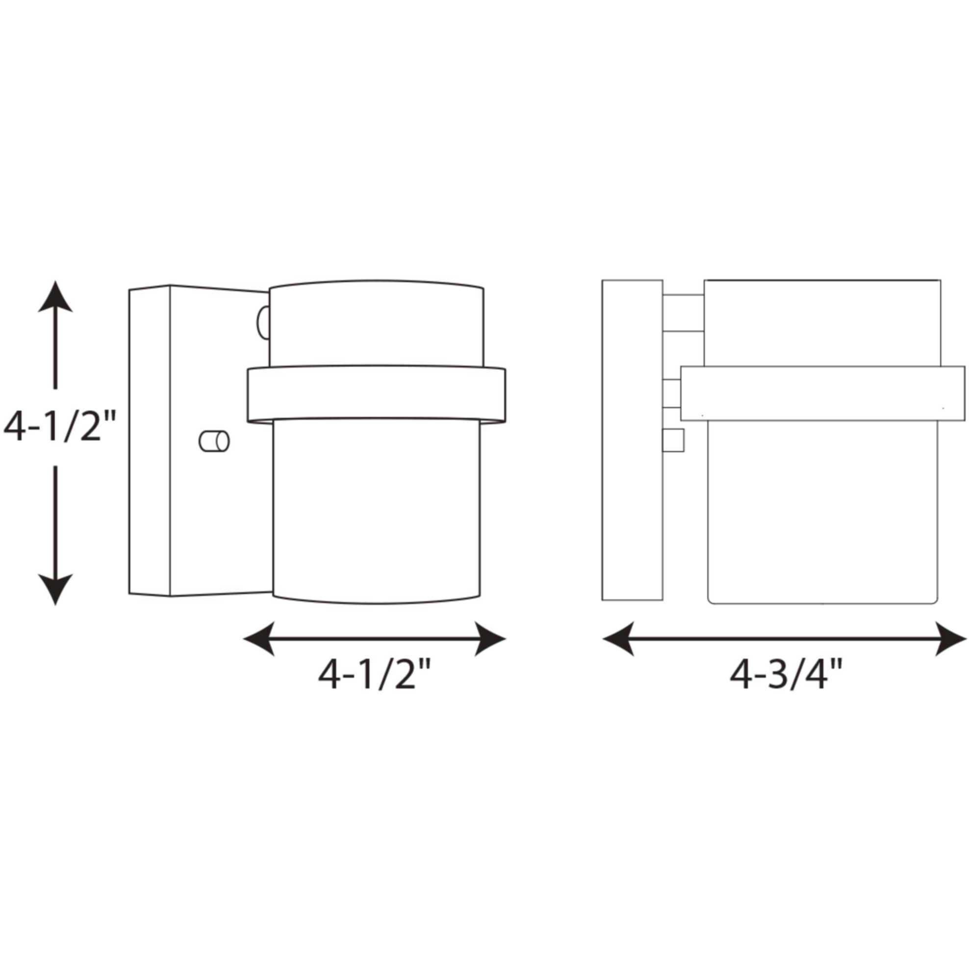 Z-1060 LED LED 5 inch Textured Black Outdoor Wall Lantern, Progress LED