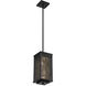 Brama 1 Light 6 inch Black and Gold Outdoor LED Pendant