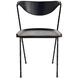 Fletcher Ebony and Blackened Iron Dining Chair
