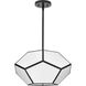 Latham 3 Light 18 inch Matte Black Semi-Flush Mount Ceiling Light