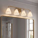 Blair 4 Light 35 inch Warm Brass Bath Wall Light