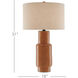 Janeen 31 inch 150 watt Orange Table Lamp Portable Light