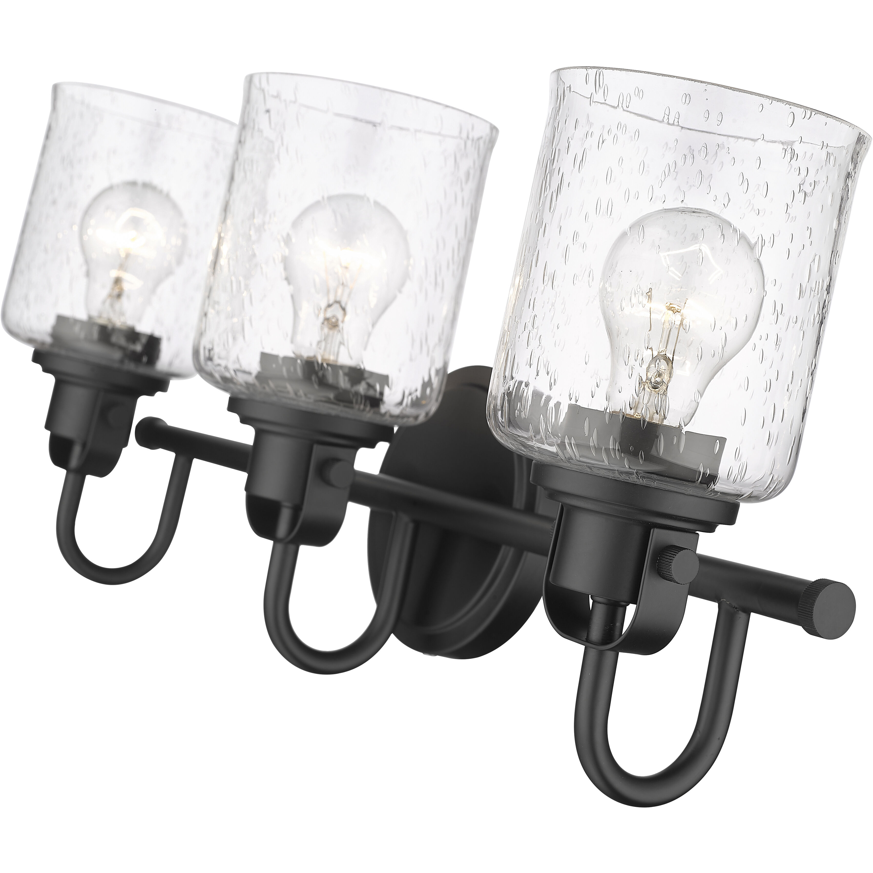 Kinsley 3 Light 22 inch Matte Black Bath Vanity Wall Light