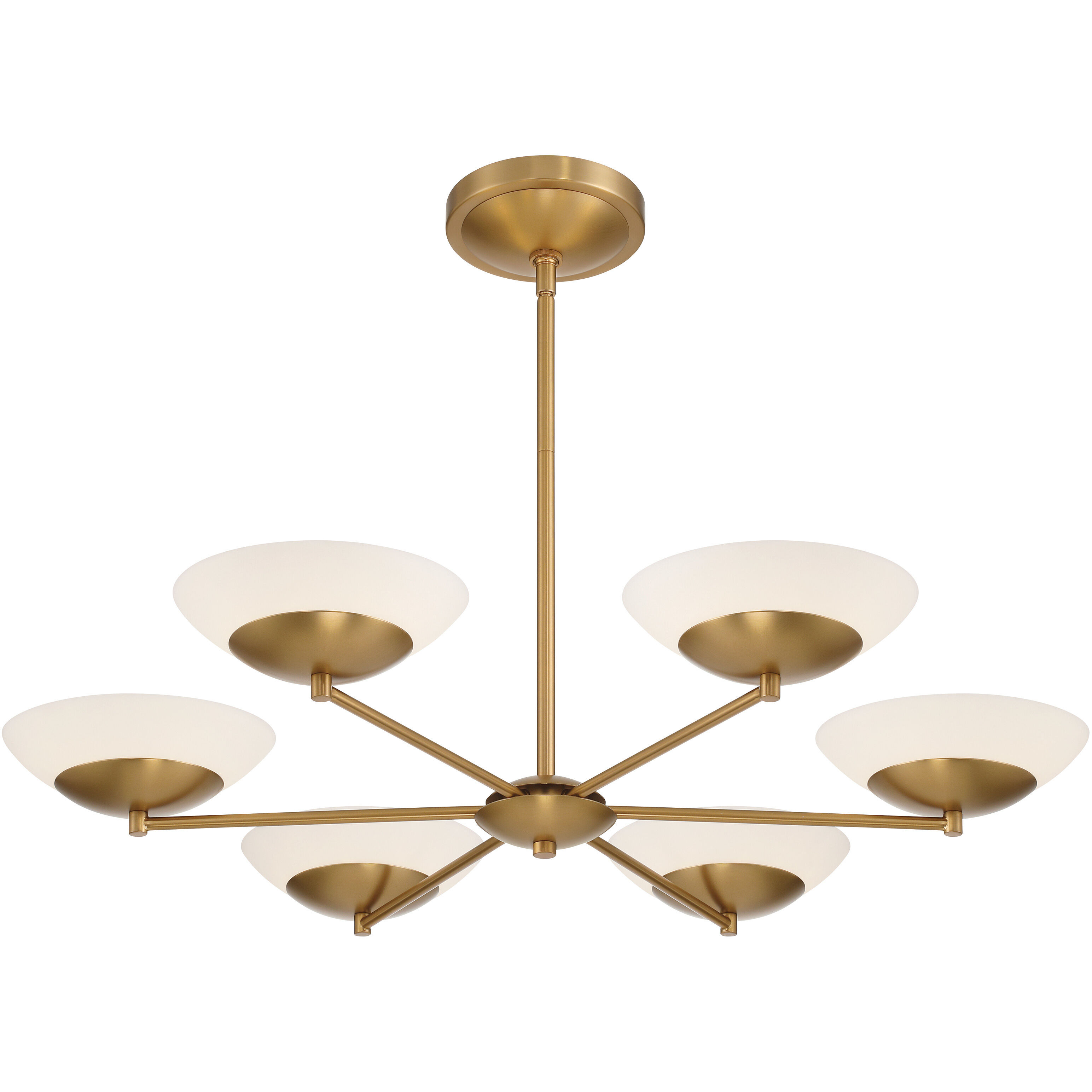 Solara LED 36 inch Legacy Brass Chandelier Ceiling Light
