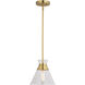 Harper 1 Light 8.5 inch Natural Brass Mini Pendant Ceiling Light