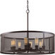 Mesh 8 Light 30 inch Rubbed Oil Bronze Pendant Ceiling Light