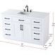 Alden 54 X 35 inch White Bathroom Vanity Cabinet