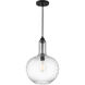 Kantor 1 Light 11 inch Matte Black Pendant Ceiling Light, Lighting One