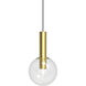 Bubbles 1 Light 8 inch Satin Brass Pendant Ceiling Light