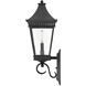 Estate Series Chapel Hill 2 Light 27.25 inch Museum Black Outdoor Wall Mount Lantern, Heritage