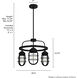 Starklake 3 Light 20.5 inch Natural Iron Chandelier Ceiling Light