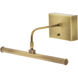 Slim-line 3.2 watt 13 inch Antique Brass Picture Light Wall Light, Battery Operated 