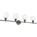 Syracuse 4 Light 38 inch Black Wall sconce Wall Light
