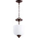 Richmond 3 Light 8 inch Oiled Bronze Dual Mount Ceiling Light in Satin Opal