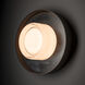 Focal LED Dark Smoke and Clear Steel Sconce/Flush Mount Wall Light