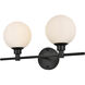 Cordelia 2 Light 19 inch Black Bath Sconce Wall Light