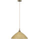 Spun 1 Light 20 inch Antique Brass Pendant Ceiling Light, Inline