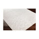Adeline 91 X 62 inch Cream/White Rugs, Wool, Viscose, and Cotton