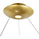 Deux Lunes LED 37 inch Brass and Pearl Black Island/Pool Table Light Ceiling Light