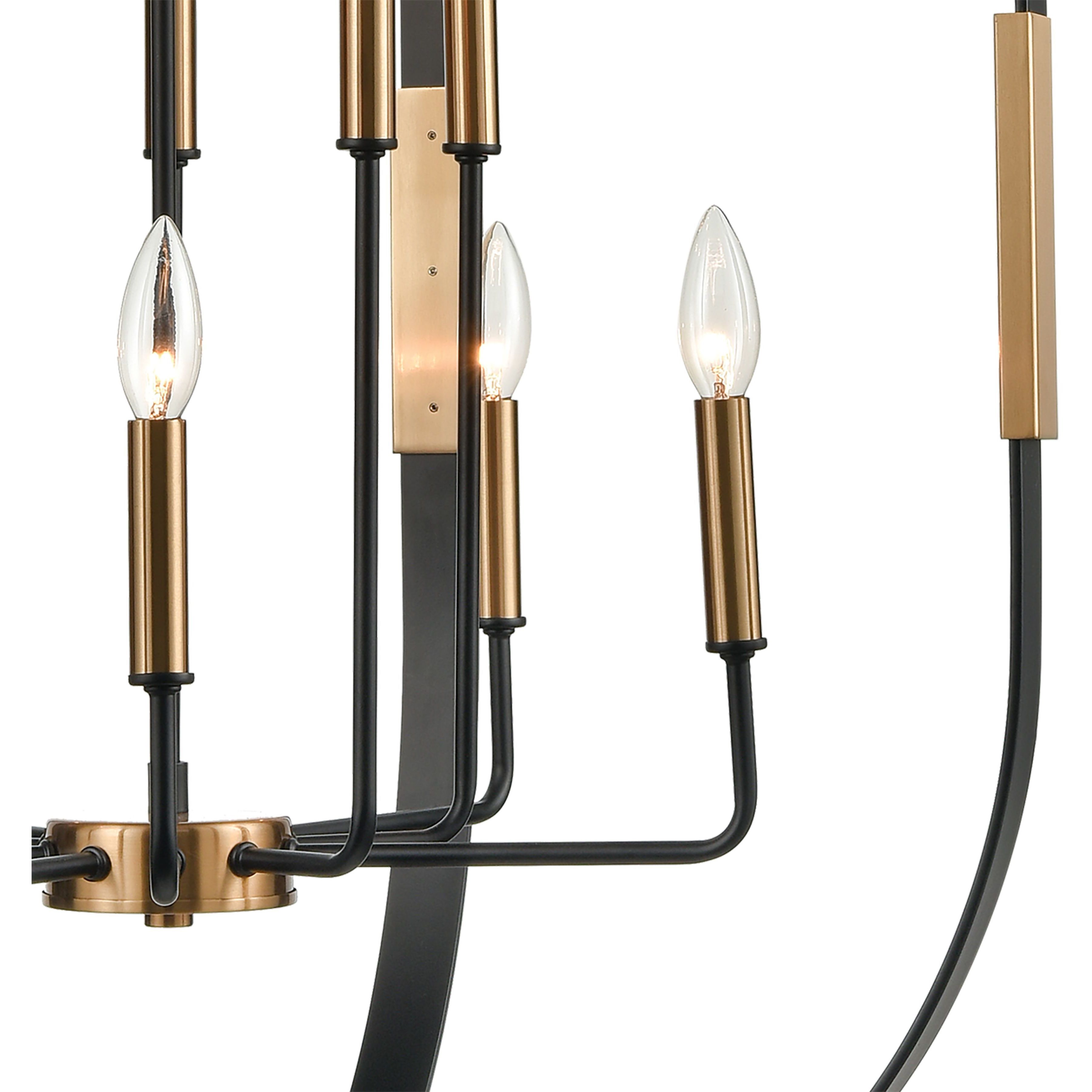 Heathrow 10 Light 28 inch Matte Black Chandelier Ceiling Light