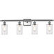 Ballston Clymer 4 Light 36 inch Brushed Satin Nickel Bath Vanity Light Wall Light in Clear Glass, Ballston