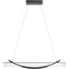 Rowan LED 4.75 inch Matte Black Chandelier Ceiling Light, Linear (Single)
