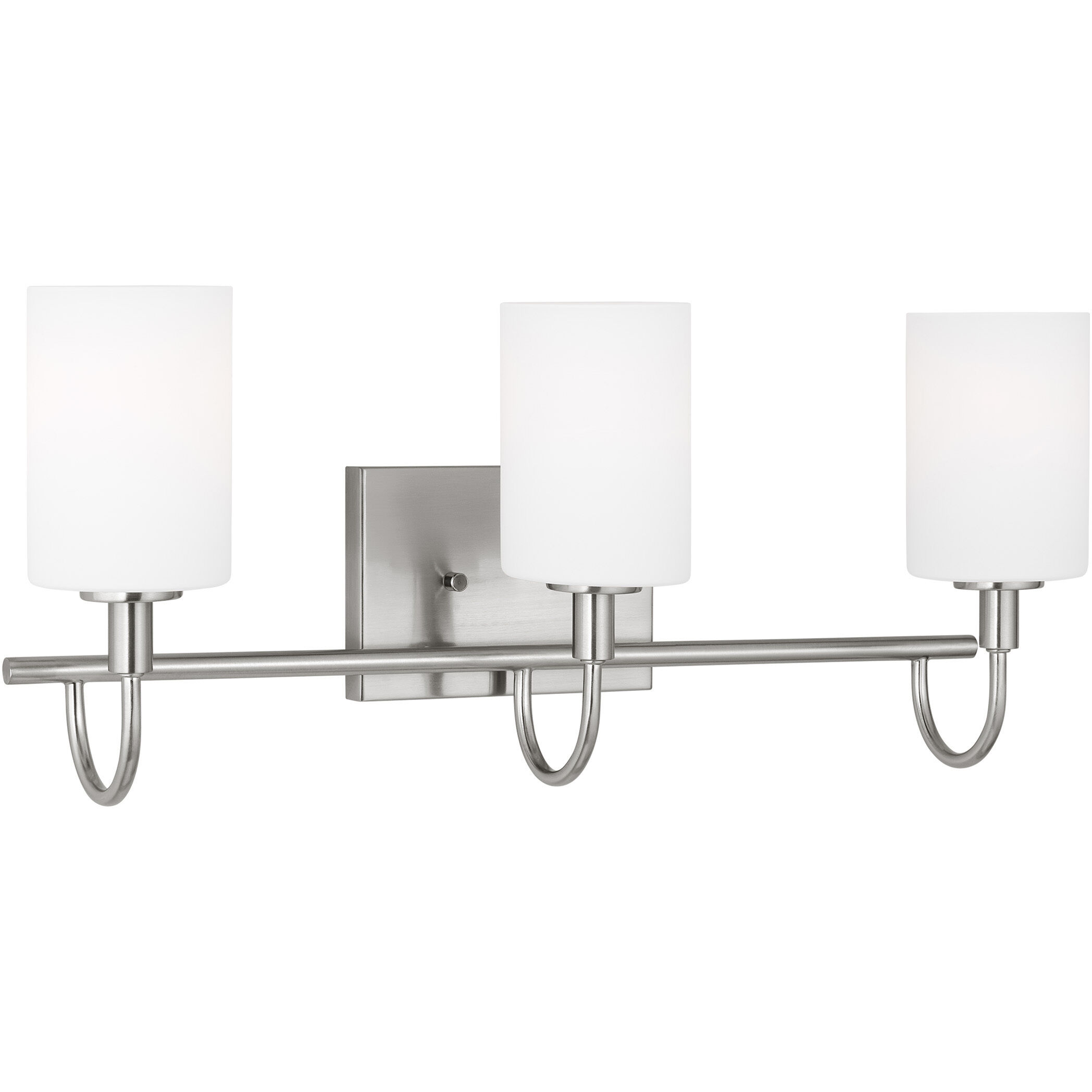 Oak Moore 3 Light 23.88 inch Brushed Nickel Bath Vanity Wall Light