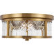 AH by Alexa Hampton Alec 2 Light 13 inch Burnished Brass Flush Mount Ceiling Light
