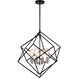 Rad LED 23.5 inch Black and Satin Nickel Pendant Ceiling Light